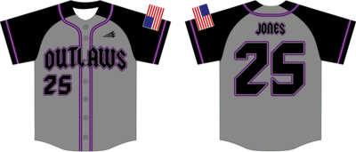 Lehi Outlaws Custom HexaFlex Baseball Jersey #2B