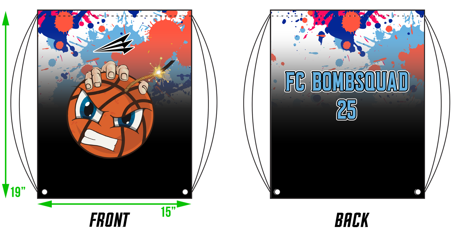 FC BOMBSQUAD Custom Drawstring Bag #DB1