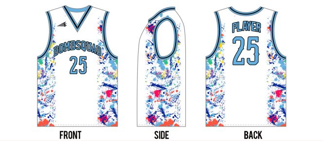 FC BOMBSQUAD Custom HexaFlex Basketball Jersey #J6D