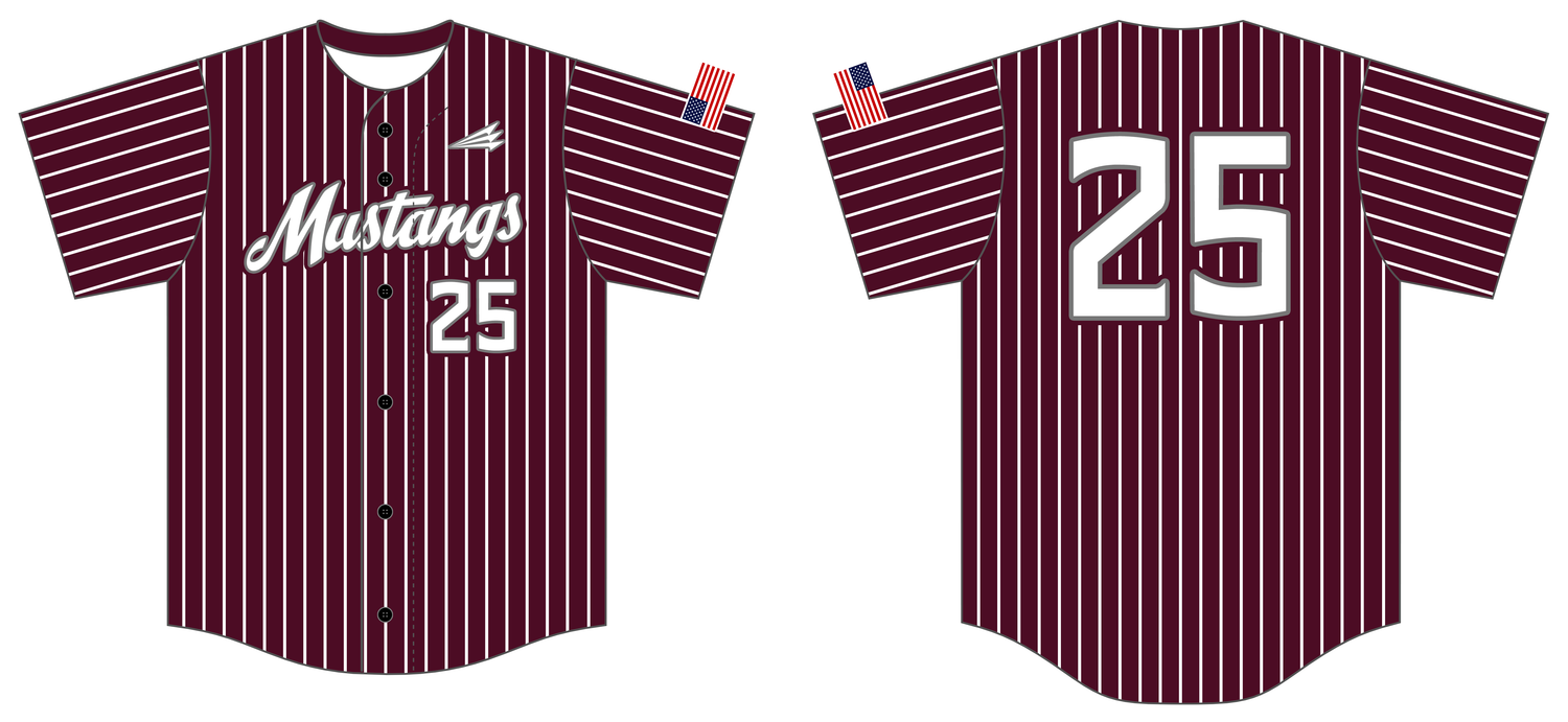 West Vallet Mustangs Custom NanoDri Baseball Jersey #J1b
