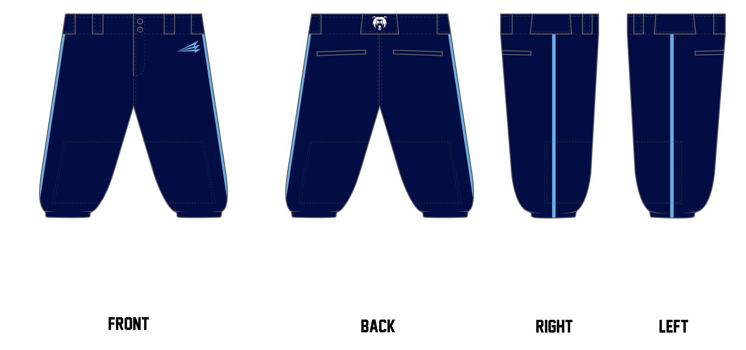 Olympia Baseball Club Custom Knicker Baseball Pant #BP3BK