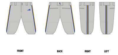 Rush City Tigers Custom Knicker Baseball Pant #BP2c