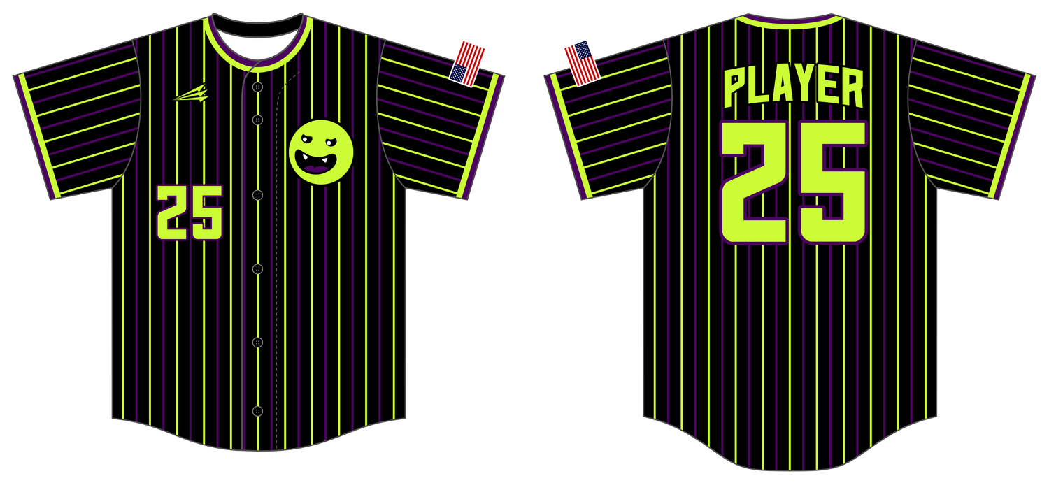 Boo Crew Custom NEON NanoDri Baseball Jersey #J2