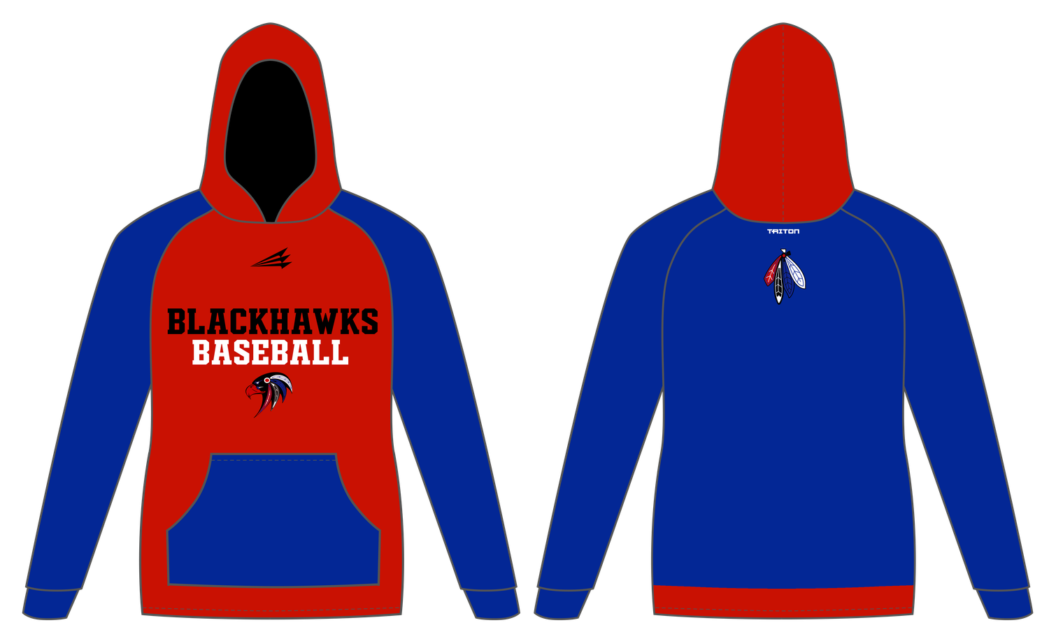 Kansas Blackhawks Custom Vulcan Hoodie #VH1