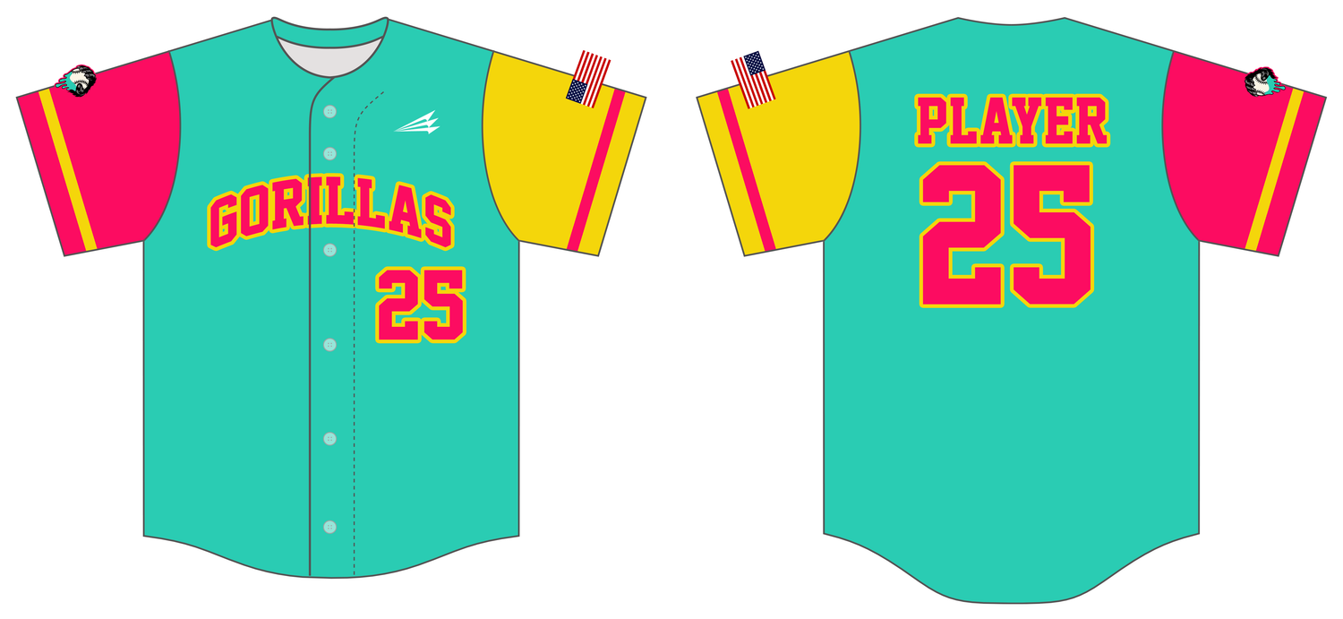Gallatin Gorillas Custom HexaFlex Baseball Jersey #J2D