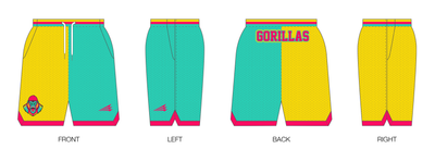 Gallatin Gorillas Custom Retro Mesh Shorts #MS1