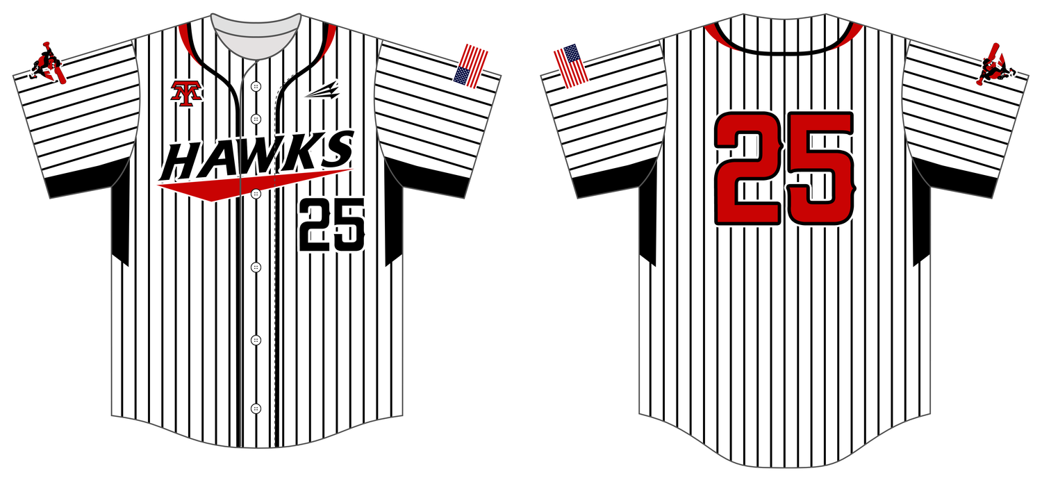 Terrace Hawks Baseball Custom HexaFlex Baseball Jersey #J3C