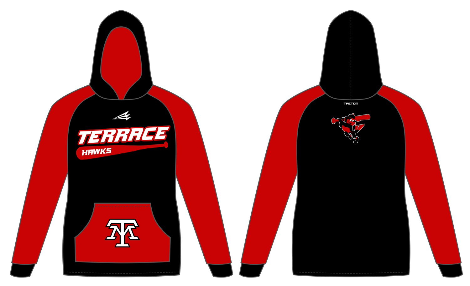 Terrace Hawks Baseball Custom Vulcan Hoodie #VH1