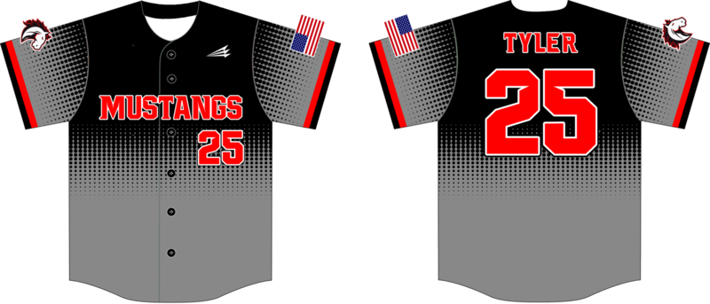 Galloway Township Mustangs Custom HexaFlex Baseball Jersey #12f