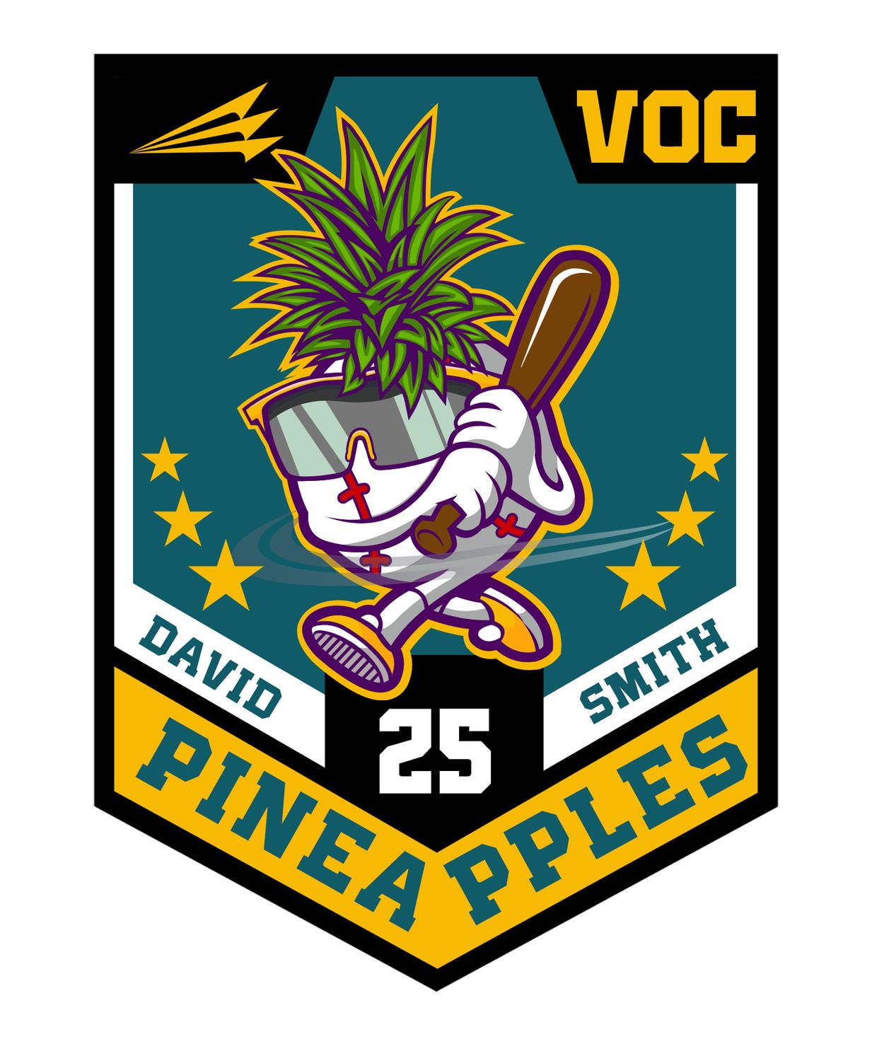 Pineapples 10u Custom Banner #CB1B