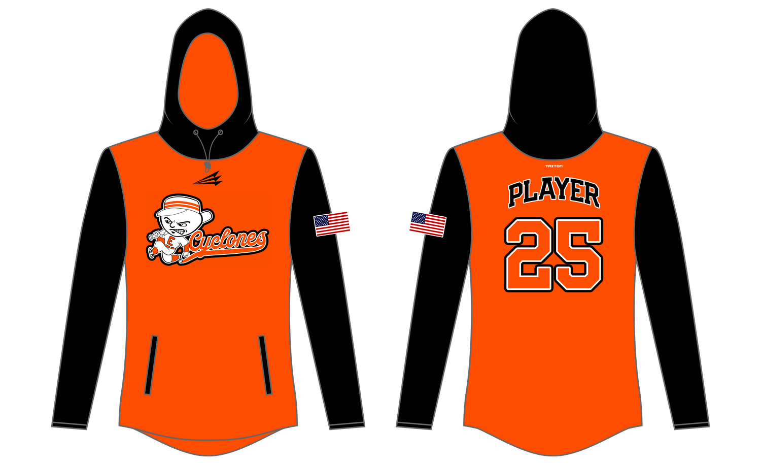 Cyclones Baseball Custom QuadFlex Hoodie #QF1