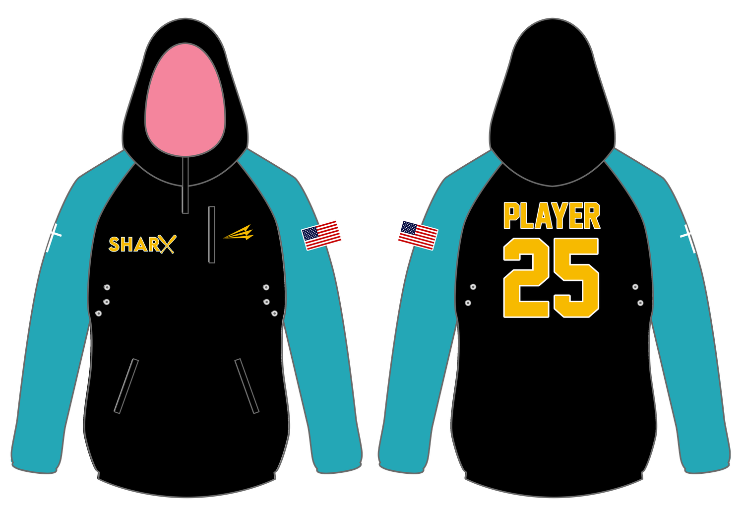 Chiville Sharx Custom Gladiator Hoodie #GH1C
