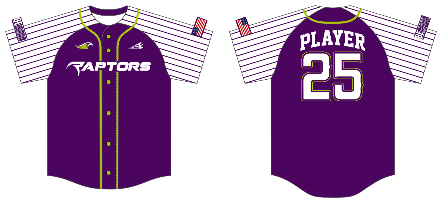 Manteno Raptors Custom NanoDri Baseball Jersey #J5B
