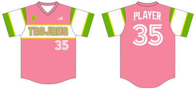 Trojans 12U Gold Custom HexaFlex Baseball Jersey #J1F