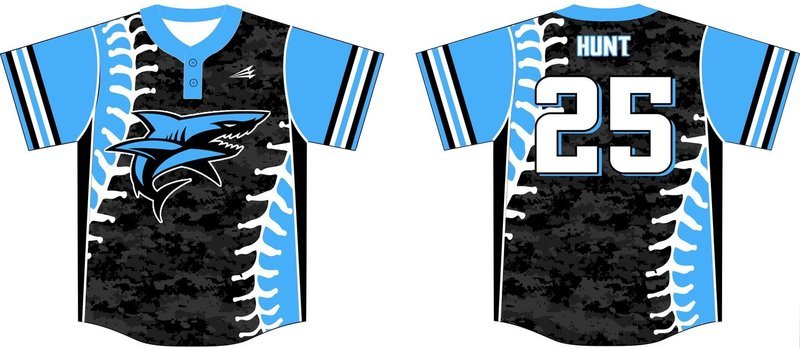 PC Sharks Custom HexaFlex Baseball Jersey #1