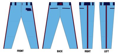 Nebraska Prime Custom Long Relaxed Baseball Pant #BP1DL