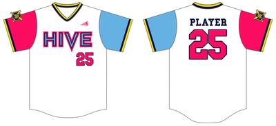 Wilmington Hive Baseball Club Custom *NEON* HexaFlex Baseball Jersey #J6D