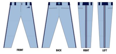 Blue Sox Custom Athletic Baseball Pant #BP2IA
