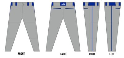 11u Ohio Glaciers Custom Athletic Baseball Pant #BP3B