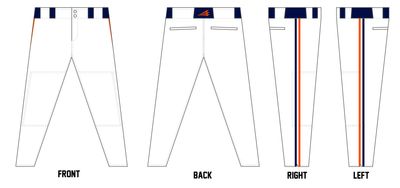 TYA Tigers Custom Athletic Baseball Pant #BP2B