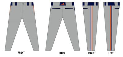TYA Tigers Custom Athletic Baseball Pant #BP2