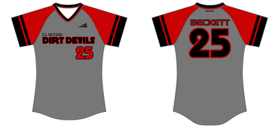 Clinton Dirt Devils Custom Hexaflex Softball Jersey #J4B