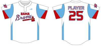 Bama Braves Custom NanoDri Baseball Jersey #J2D