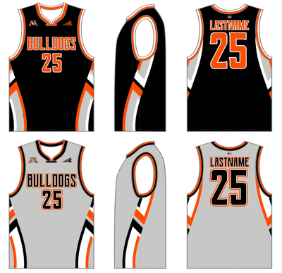 Bulldogs (Schnedler) Custom Hexaflex Basketball Jersey #J4D and #J4E