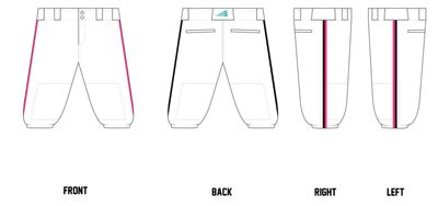 Chiville Sharx Custom Knicker Baseball Pant #BP3D