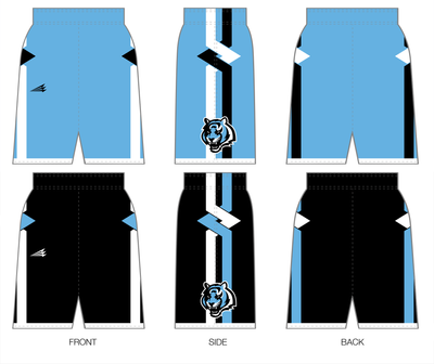 Blaine Youth Basketball Custom HexaFlex MID Reversible Basketball Shorts #BS1E, BS1F