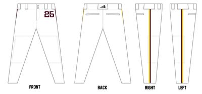 Dunlap Eagles Custom Athletic Baseball Pant #BP6