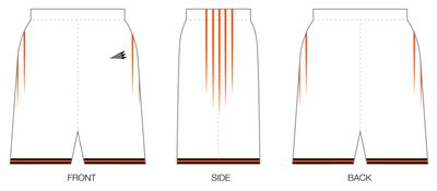 Dover Tigers Custom HexaFlex Mid Basketball Shorts #BS1C