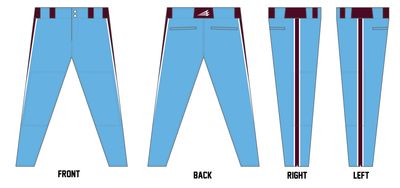 Ohio Hitmen Custom Athletic Baseball Pant #BP9