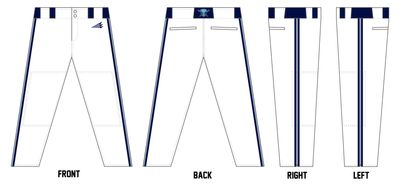 Blue Sox Custom Long Relaxed Baseball Pant #BP15