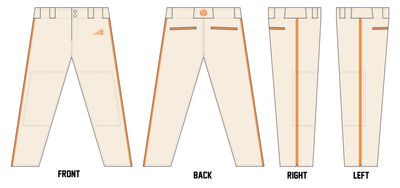 Mission Baseball Custom Athletic Cut Baseball Pants #BP25A