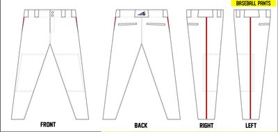 1776ers Custom Athletic Baseball Pant #BP2