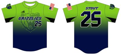 Grizzlies Custom HexaFlex Baseball Jersey #J3B