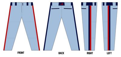 Foothill Warriors Custom Relaxed Baseball Pant #BP4C