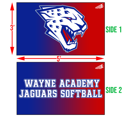 Jaguars (Andersen) Double-Sided 3'x5' Fan Flag #FF1