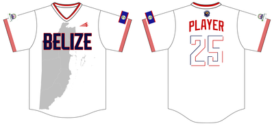 BELIZE NATIONAL TEAM 17U Custom HexaFlex Baseball Jersey #J1D