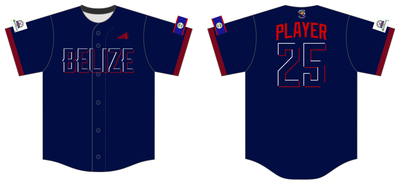 BELIZE NATIONAL TEAM 17U Custom HexaFlex Baseball Jersey #J1