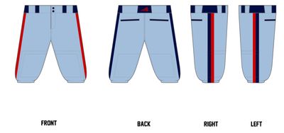 Foothill Warriors Custom Knicker Baseball Pant #BP4D