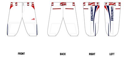 Lonestars (Garza) Custom Knicker Baseball Pants #BP1B
