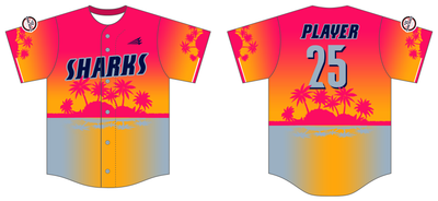 Columbus Sharks Custom HexaFlex Baseball Jersey #J5C