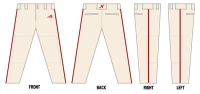 Hingham Baseball Custom Athletic Cut Baseball Pants #BP13D