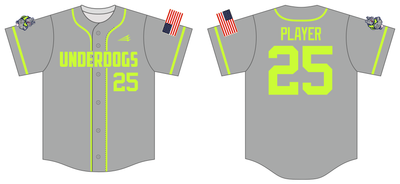 Muskingum County Underdogs Custom *NEON* NanoDri Baseball Jersey #J1