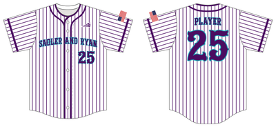 Sadler and Ryan Custom HexaFlex Baseball Jersey #J1e