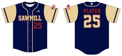 Sawmill Baseball Club Custom HexaFlex Baseball Jersey #J1B