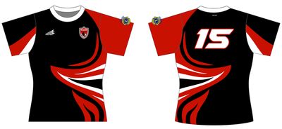 Red River High School Girls Custom Round QuadFlex Rugby Jersey #J3