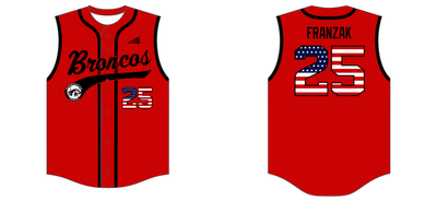 Barrington Broncos Custom HexaFlex Baseball Jersey #J1b
